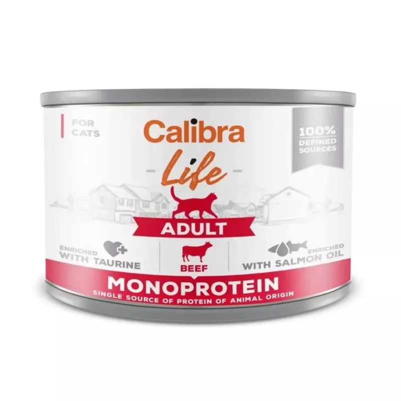 Calibra Cat Life Adult Beef Wet Cat Food, 200 g