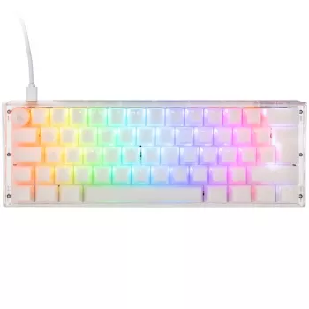 Ducky One 3 Aura White Mini Gaming Keyboard, RGB LED - MX-Silent-Red