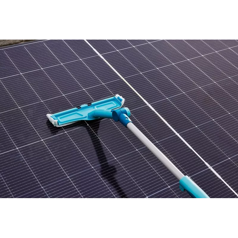 Window cleaning tool Leifheit 51120 with 28 cm stainless steel blade and turquoise handle