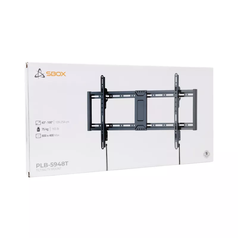 TV wall mount SBOX PLB-5948T-2 for 43–90 inch screens, max load 70 kg, VESA up to 800×400