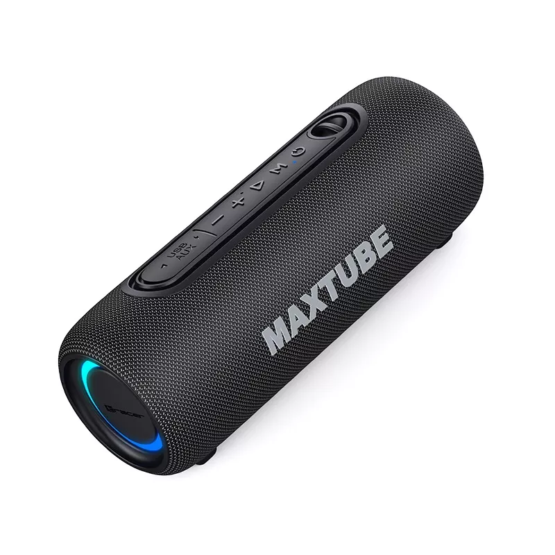 Speakers TRACER MaxTube 20W TWS Bluetooth, black — portable wireless audio, stereo sound