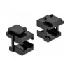 Keystone cover DeLOCK 86806 black for fibre couplers 10 pieces
