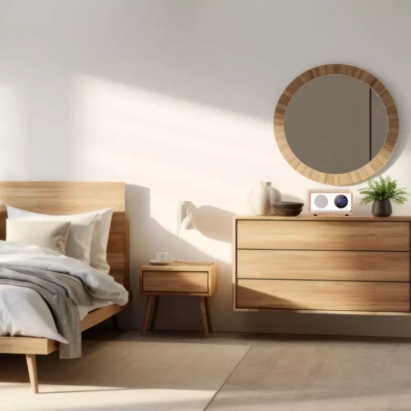 MANTA RDI912W Rimini clock radio, Bluetooth and wireless charging, white