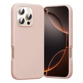 Protective MagSafe Phone Case Vention KUHP0-40 for iPhone 16 Pro Max, Pink, MagSafe-compatible, shock-absorbing edges
