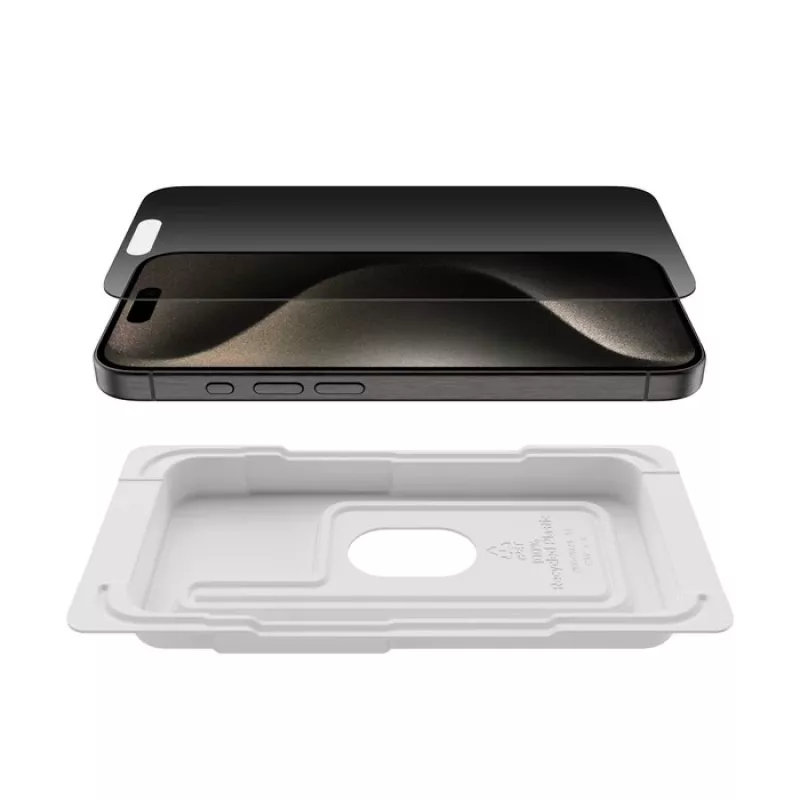 Privacy screen protector Belkin OVA169HQ for iPhone 16 Pro Anti-bacterial Impact resistant
