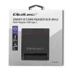 ID card scanner QOLTEC Smart chip ID card scanner — USB, black, 84.5×65×16 mm, 63 g