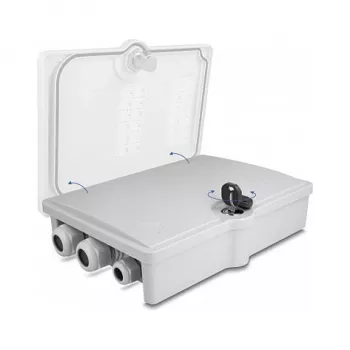 DeLOCK Fiber Optic Distribution Box 6 Port IP55 Waterproof Grey