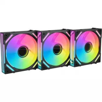 ALPENFÖHN Wing Boost 4 120mm ARGB PWM Case Fans - 3 Pack Black