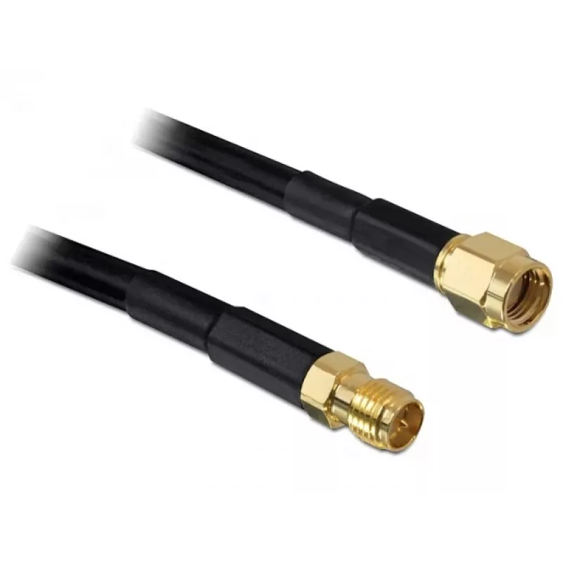 Coaxial Cable DeLOCK 2m RP-SMA CFD200 Black