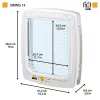 Dog Door FERPLAST Swing 15 Brown technopolymer flap 412×482 mm for medium and large dogs