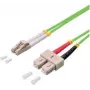 LogiLink - Patch-Cable - LC/UPC Multi-Mode (M) to SC/UPC Multi-Mode (M) - 3 m - Fibre Optic - Duplex - 50/125 micrometre - OM5 - Halogen-Free - Light Green