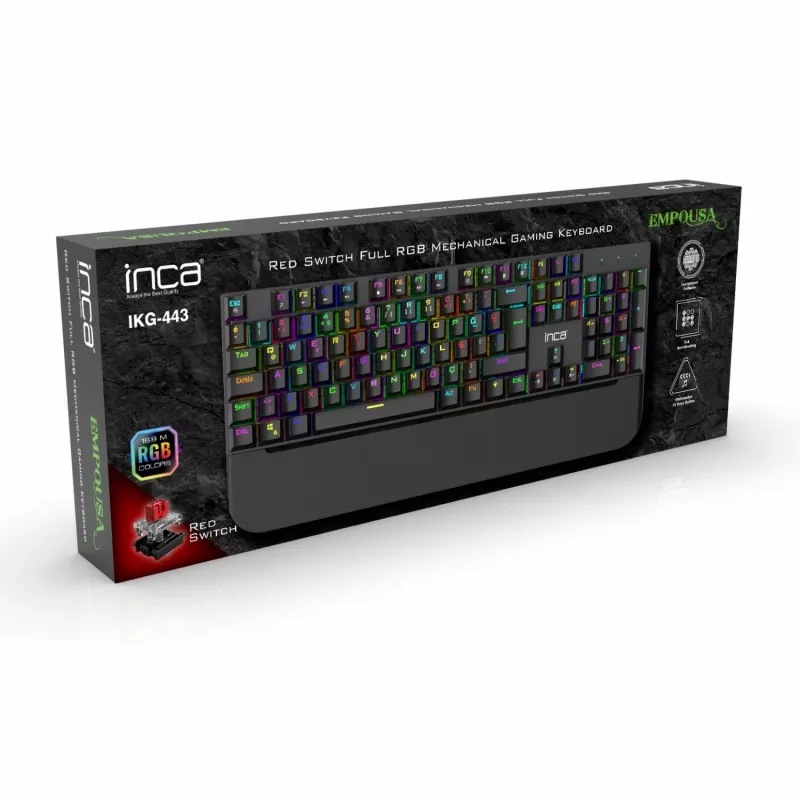 Incase Gaming Keyboard IKG-443 Mechanisch, RGB, dt. Layout