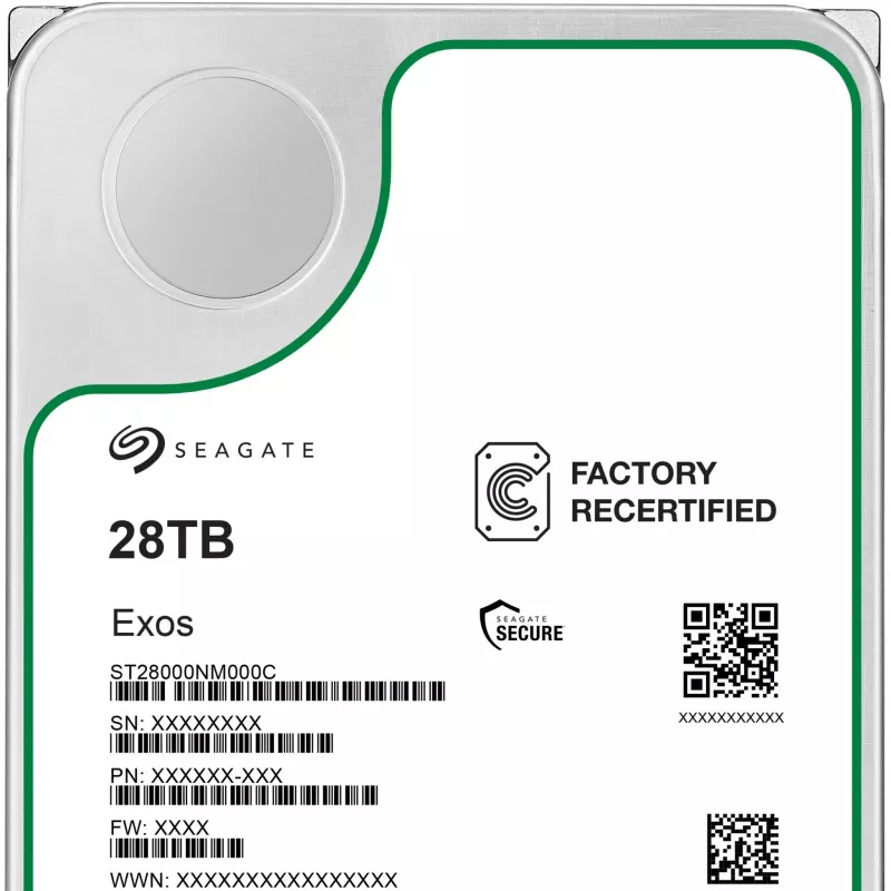 HDD SEAGATE Exos 3.5 inch 28TB SATA RECERTIFIED, model ST28000NM000C-REC
