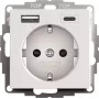 gira SCHUKO USB power supply 2f System 55 model 245927, SCHUKO socket with integrated USB charging