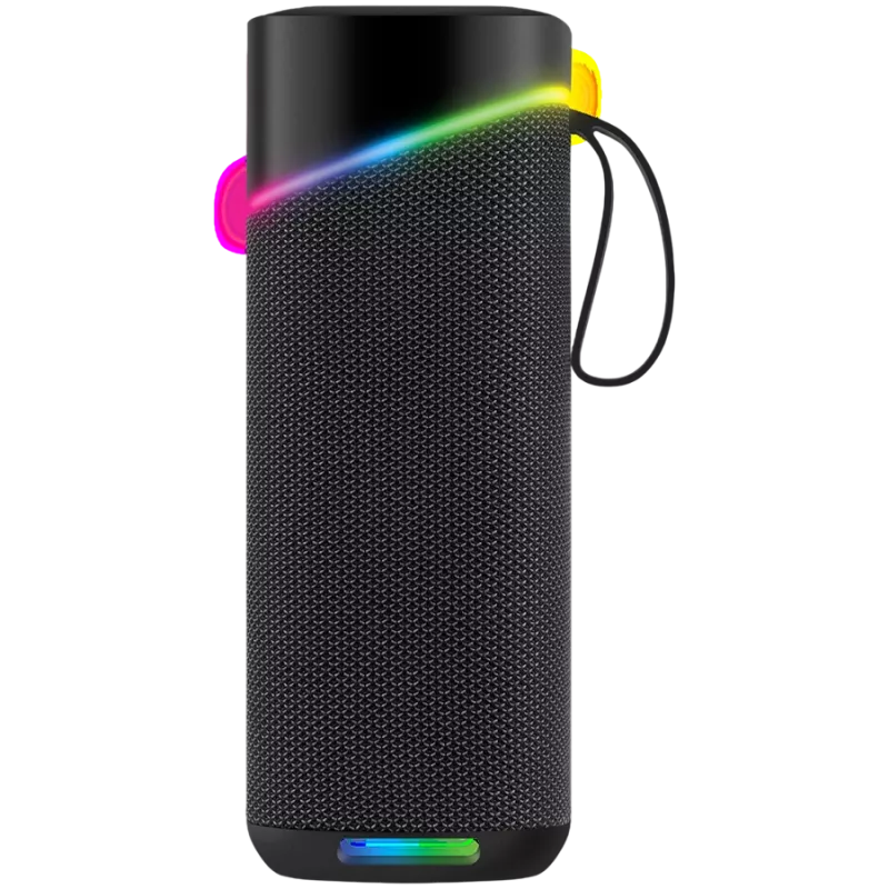 2.0 portable speaker SVEN PS-155, black, power output 2x5 W (RMS), TWS, Bluetooth, FM, USB, lithium battery