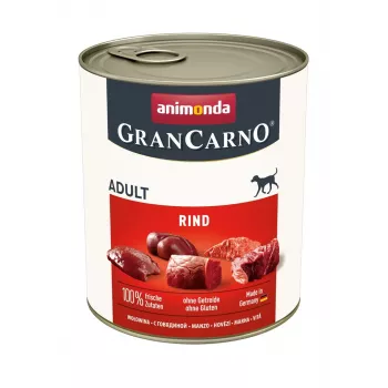 Wet dog food Animonda GranCarno Original Beef Adult — 400 g can, gluten-free, sugar-free, beef
