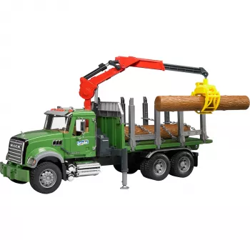 Timber truck BRUDER MACK Granite with 3 trunks