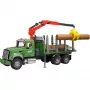 Timber truck BRUDER MACK Granite with 3 trunks