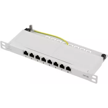 Renkforce RF-4996630 8 Port Patch-Panel 254 mm (10) CAT 6a 0.5 HE Grey (RF-4996630)