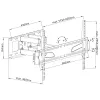 Maclean MC-723 B - wall mount for screen 37-70, 600x400 VESA, for max 40 Kg, black colour