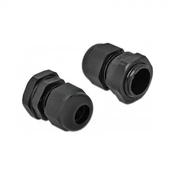 Cable Gland DeLOCK 60196 Black Plastic 10 pcs