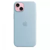 Silicone Case Apple iPhone 15 Plus Light Blue MagSafe