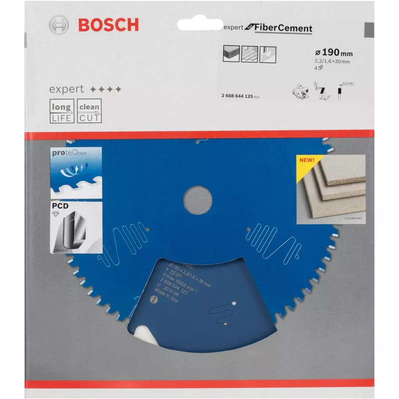 Circular saw blade Expert for Fibre Cement 190mm 4T bore 20mm for hand-held circular saws