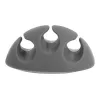 DeLOCK with 3 feed-throughs - Cable Holder Kit - desk-mountable, surface-mountable, suitable for wall mounting - Grey, White (18297)