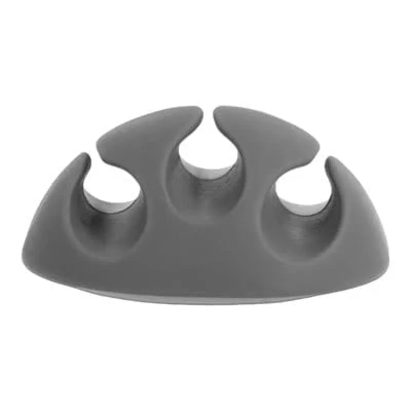 DeLOCK with 3 feed-throughs - Cable Holder Kit - desk-mountable, surface-mountable, suitable for wall mounting - Grey, White (18297)