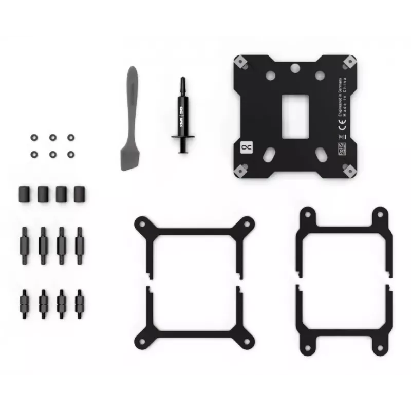 Water block Alphacool Core 1 Aurora Carbon Brass Copper Nickel Black 72mm