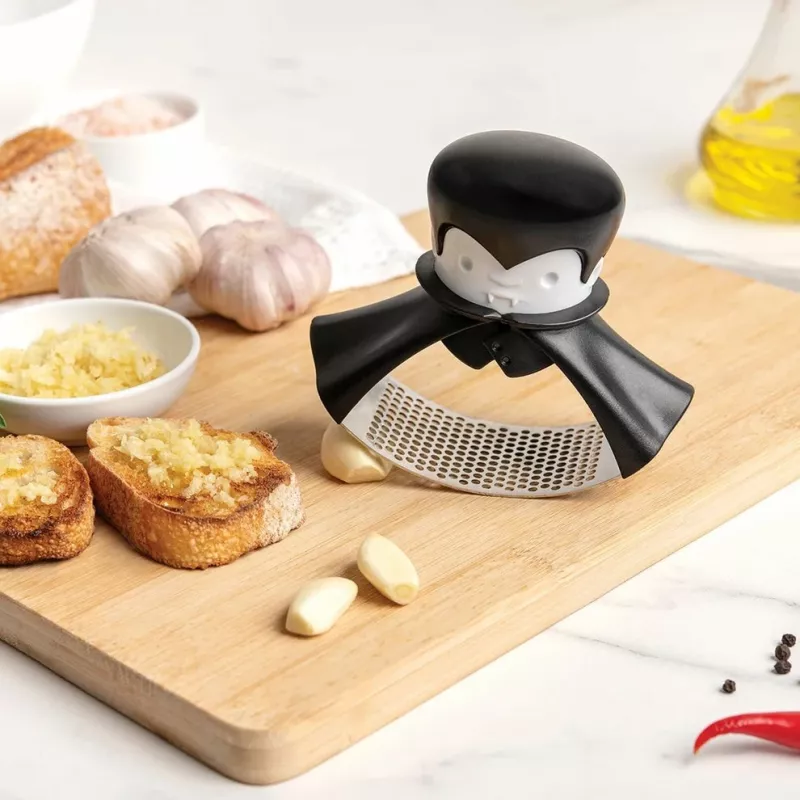 Table garlic press Ototo Design Rockula Plastic Stainless steel Black White