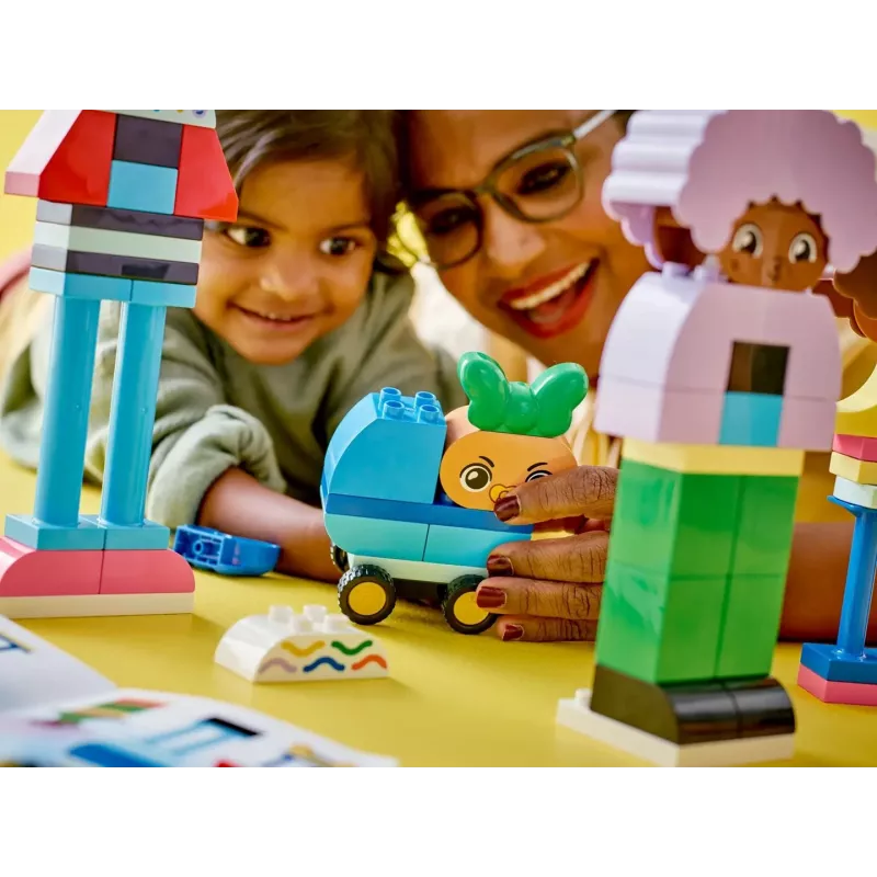 Construction toy LEGO DUPLO 10423 buildable people set, 71 pieces, for ages 3+, figures 260 mm height
