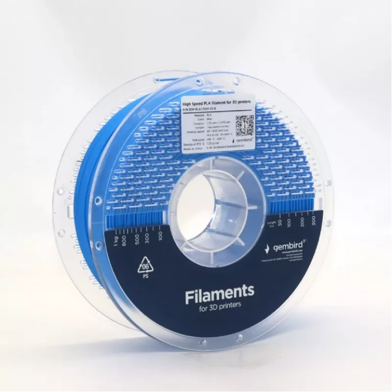 3D printing filament Gembird PLA 1.75 mm Blue 1 kg spool