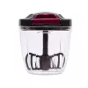 Manual food chopper Jata HMAQ4506 capacity 0.9 L stainless steel blades 140 mm height 12.5 cm diameter Black Red Transparent