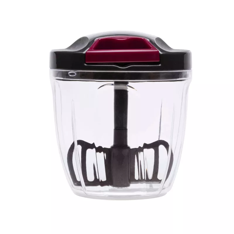 Manual food chopper Jata HMAQ4506 capacity 0.9 L stainless steel blades 140 mm height 12.5 cm diameter Black Red Transparent