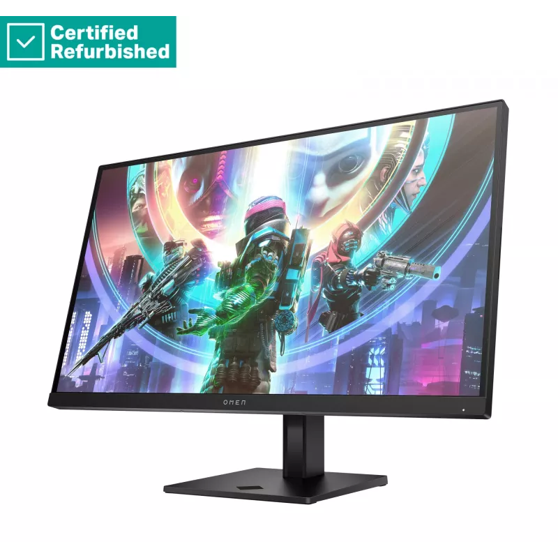 RENEW SILVER OMEN by HP 27qs QHD Gaming Monitor - 27 2560x1440 QHD 400-nit 240Hz AG, IPS, 2x HDMI/DisplayPort, 2x USB-A, speakers, height adjustable/tilt/pivot, 1 years