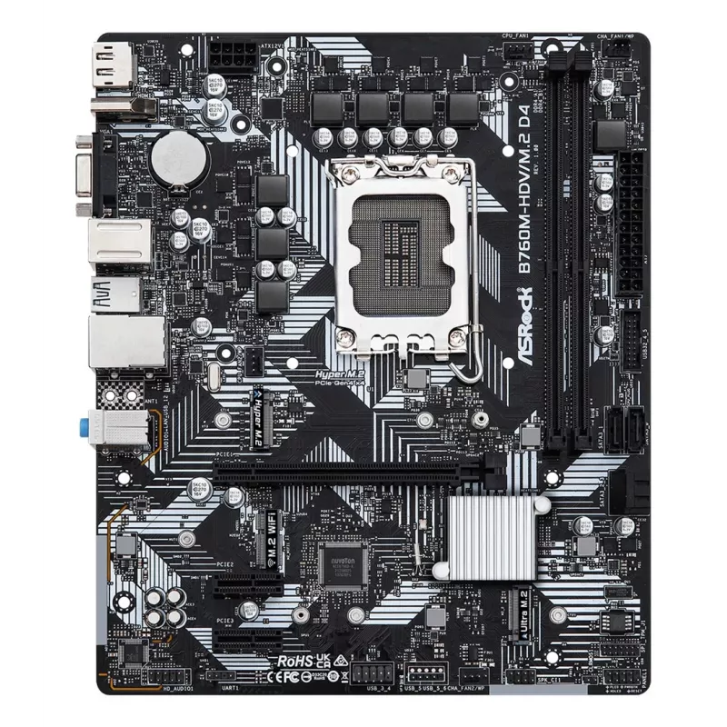 ASRock B760M-HDV/M.2 D4 DDR4 LGA 1700 Micro-ATX Motherboard