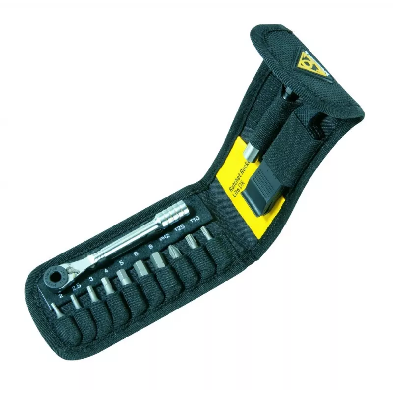 TOPEAK Ratchet Rocket Lite DX wrench set, compact ratchet multi-tool (T-TT2524)
