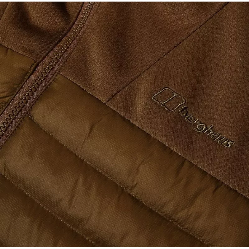 Men's Berghaus Hooded Hybrid Jacket size M brown