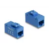 Keystone module DELOCK 90642 — flat RJ-45 insert, blue, 16.2×30×20.5 mm