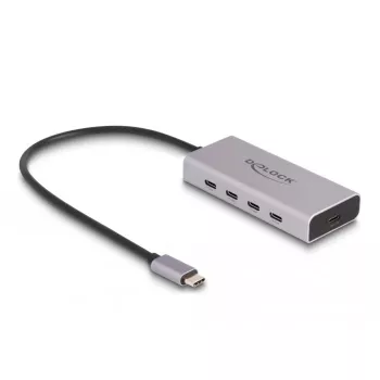 DeLOCK USB Hub 10 Gbps Type-C 4 Ports PD 85W 30cm Cable