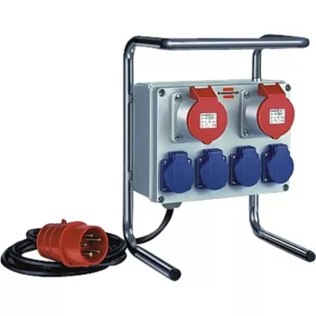 Power Extension Brennenstuhl 1153750 2m 6 AC Outlets Black Blue Red Silver