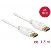 DisplayPort cable DeLOCK 85509 1.5 m White
