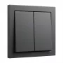 Switch rocker cover plate GIRA System 55 2-gang Wippe Anthracite (model 329528)