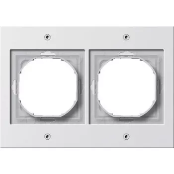Wall plate Gira TX_44 White — thermoplastic, conventional design, 110×157×16.3 mm