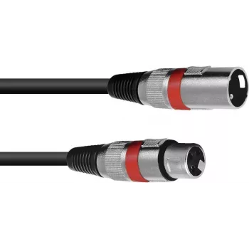 XLR cable Omnitronic 3022047R, 3 m, 1x XLR male to 1x XLR female