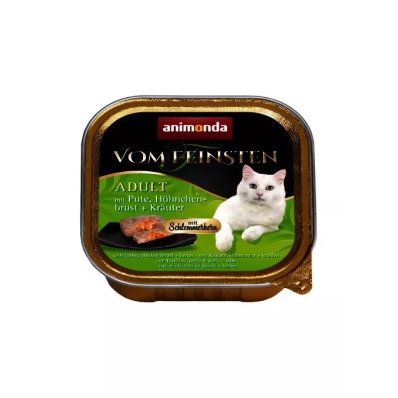 Wet cat food animonda Vom Feinsten Gourmet Centre — Turkey & Chicken Herbs, 100 g tray, adult