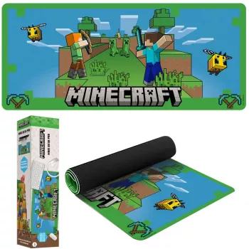 Mouse pad Kids Euroswan 80x30 cm Minecraft — large desk mat for mouse and keyboard