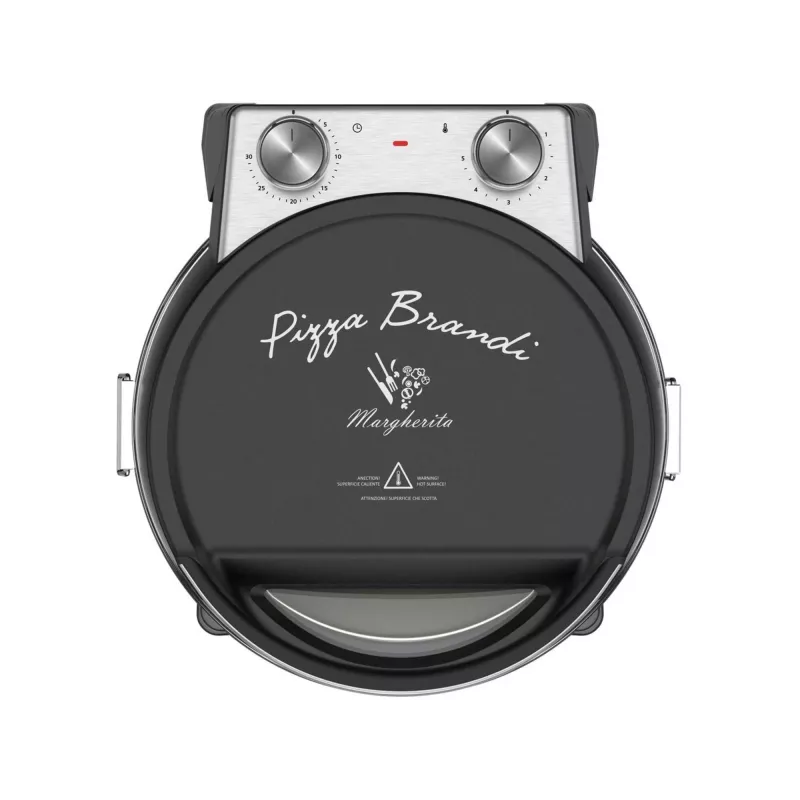 Electric pizza oven SIMFER MKE0-P — 1100 W, 80–300°C, 30 min timer, removable 33 cm pizza stone, black