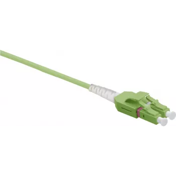 Network Cable Helos LWL Patch Cable Uniboot LC/LC Duplex 50/125µm OM5 3.0m Green